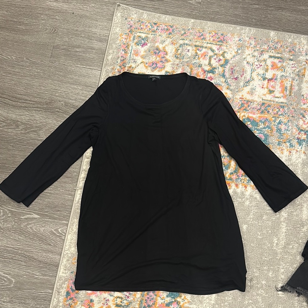 Eileen Fisher tunic black top